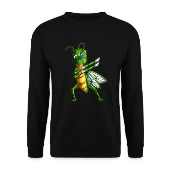 Grillen Dabbing Natur Shirt Kinder Tanz Stunde - Unisex Pullover - Schwarz - Vorne - Alina (178cm) & Michal (187cm)