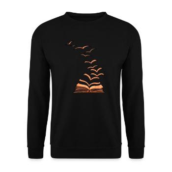 Reading Stories Outfit Fairy Tale Fantasy Book - Unisex Sweatshirt - black - Front - Alina (178cm) & Michal (187cm)