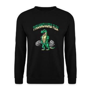 Trainings Outfit Dino Saurier Tyrannosaurus Flex - Unisex Pullover - Schwarz - Vorne - Alina (178cm) & Michal (187cm)