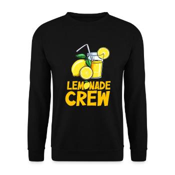 Limonade Limonade Crew Citrons Limonade Jus Glace - Sweat-shirt Unisexe - noir - Devant - Alina (178cm) & Michal (187cm)