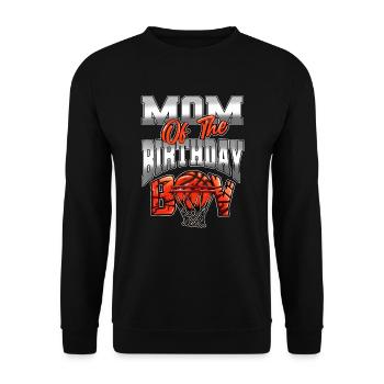 Basketball Birthday Boy Basketballverein Ball - Unisex Pullover - Schwarz - Vorne - Alina (178cm) & Michal (187cm)