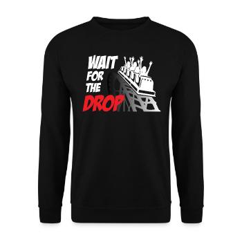 Wait For The Drop Roller Coaster - Unisex Pullover - Schwarz - Vorne - Alina (178cm) & Michal (187cm)