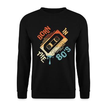 Born in the 80s - Unisex Sweatshirt - black - Front - Alina (178cm) & Michal (187cm)
