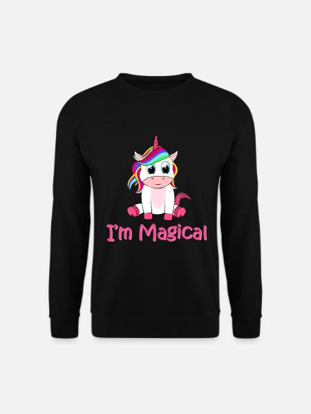 Licorne / Licorne Je suis magique - Sweat-shirt Unisexe - noir