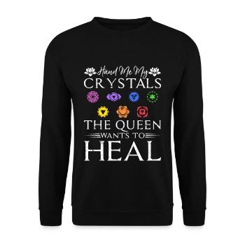 Energie Spirituelle Heilerin Chakra Frau Reiki - Unisex Pullover - Schwarz - Vorne - Alina (178cm) & Michal (187cm)