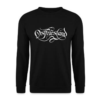 Ostfriesland, pure Heimatliebe und Ziel für Fans - Unisex Pullover - Schwarz - Vorne - Alina (178cm) & Michal (187cm)