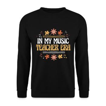 À l’époque de mon professeur de musique, musicien d’école - Sweat-shirt Unisexe - noir - Devant - Alina (178cm) & Michal (187cm)