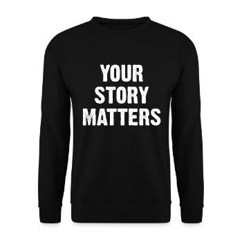 Votre histoire compte - Sweat-shirt Unisexe - noir - Devant - Alina (178cm) & Michal (187cm)