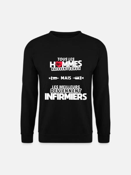 Cadeau humour infirmier - Sweat-shirt Unisexe - noir