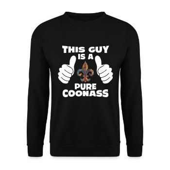 Ce gars est une pure fierté et un charisme de Coonass - Sweat-shirt Unisexe - noir - Devant - Alina (178cm) & Michal (187cm)