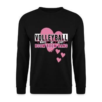 volley-ball volley-ball volley-ball - Sweat-shirt Unisexe - noir - Devant - Alina (178cm) & Michal (187cm)