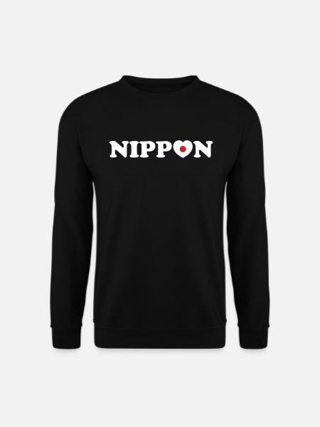 Nippon Love Heart Flag - Unisex Sweatshirt - black