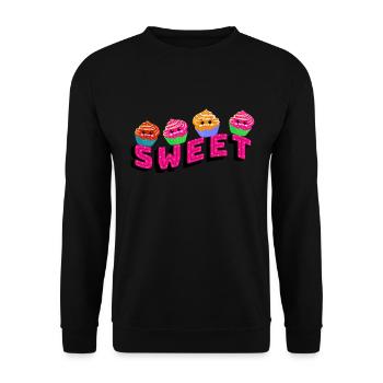Cupcakes mignons - Sweat-shirt Unisexe - noir - Devant - Alina (178cm) & Michal (187cm)
