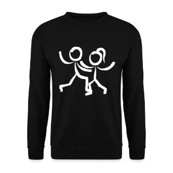Tanzen Tänzer Tänzerin Paartanz Abstrakt - Unisex Pullover - Schwarz - Vorne - Alina (178cm) & Michal (187cm)