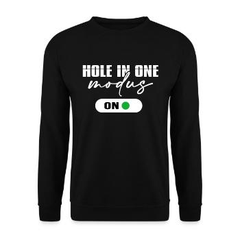 Golf HOLE IN ONE Golf Golfer Golf course - Unisex Sweatshirt - black - Front - Alina (178cm) & Michal (187cm)