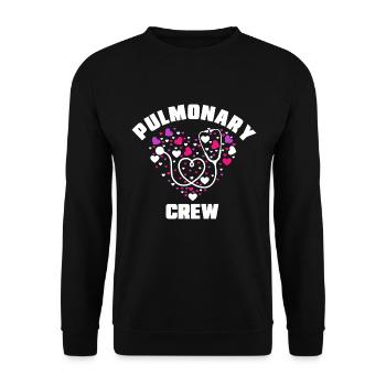 Pulmonary Crew - Respiratory Health - Unisex Sweatshirt - black - Front - Alina (178cm) & Michal (187cm)