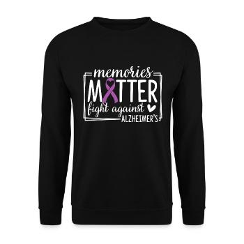 Memories Matter Fight Against Alzheimers - Unisex Sweatshirt - black - Front - Alina (178cm) & Michal (187cm)