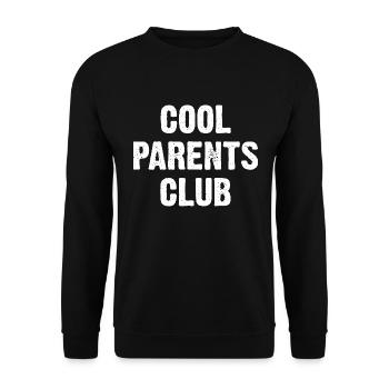 Cool Parents Club - Unisex Pullover - Schwarz - Vorne - Alina (178cm) & Michal (187cm)