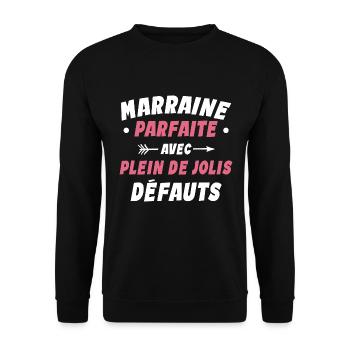 Marraine Parfaite Avec Plein De Jolis Défauts - Sweat-shirt Unisexe - noir - Devant - Alina (178cm) & Michal (187cm)