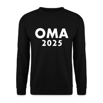 Oma 2025 - Unisex Pullover - Schwarz - Vorne - Alina (178cm) & Michal (187cm)