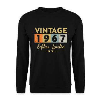 Vintage 1967 Édition Limitée - Sweat-shirt Unisexe - noir - Devant - Alina (178cm) & Michal (187cm)