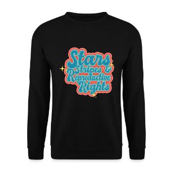 Star stripes and reproduction rights - Unisex Sweatshirt - black - Front - Alina (178cm) & Michal (187cm)