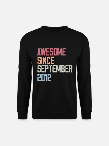 Bogosse geboren im September 2012 Geburtstagsgeschenk - Unisex Pullover - Schwarz