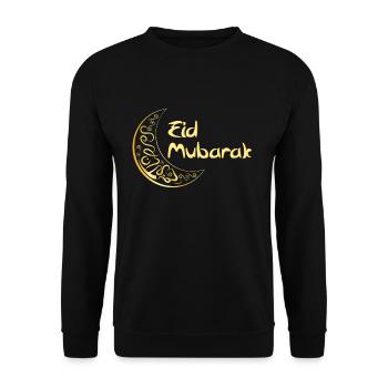Ramadan Aïd Moubarak Rupture du jeûne Salutations - Sweat-shirt Unisexe - noir - Devant - Alina (178cm) & Michal (187cm)