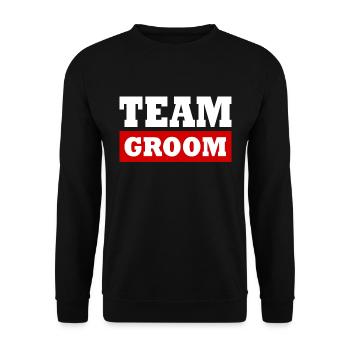 Team groom - Sweat-shirt Unisexe - noir - Devant - Alina (178cm) & Michal (187cm)