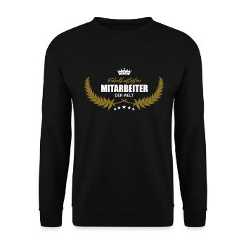 Fabelhaftester Mitarbeiter der Welt - Unisex Pullover - Schwarz - Vorne - Alina (178cm) & Michal (187cm)