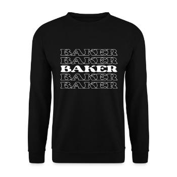 Boulanger Boulanger Pâtissier Ouvrier Pâte - Sweat-shirt Unisexe - noir - Devant - Alina (178cm) & Michal (187cm)