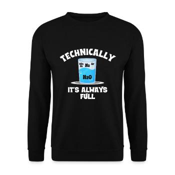 Technically, it's always crowded - - Unisex Sweatshirt - black - Front - Alina (178cm) & Michal (187cm)