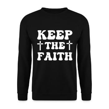Gardez la foi - Sweat-shirt Unisexe - noir - Devant - Alina (178cm) & Michal (187cm)