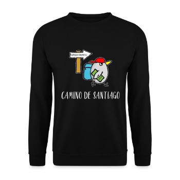 Way of St. James Spain Pilgrims Camino De Santiago - Unisex Sweatshirt - black - Front - Alina (178cm) & Michal (187cm)