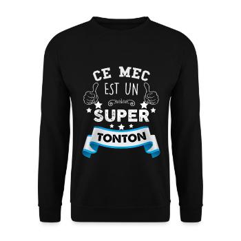 Tonton - Sweat-shirt Unisexe - noir - Devant - Alina (178cm) & Michal (187cm)