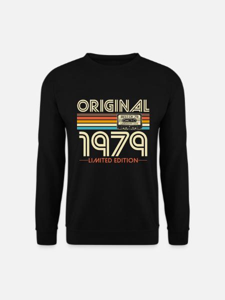 Original 1979 Jahrgang Vintage Geburtstag Retro - Unisex Pullover - Schwarz