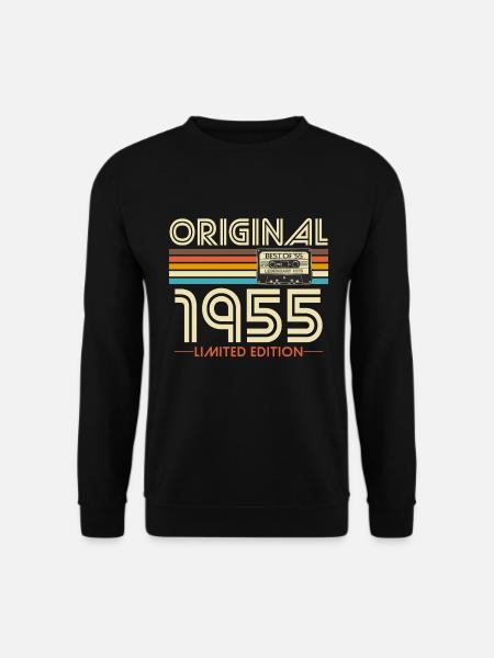 Original 1955 Jahrgang Vintage Geburtstag Retro - Unisex Pullover - Schwarz