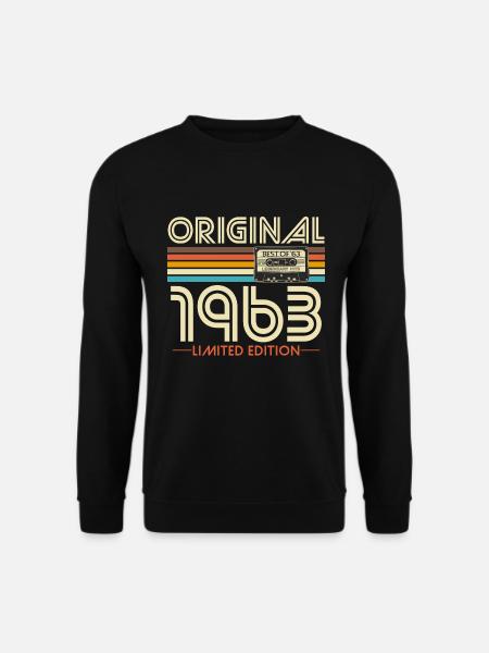 Original 1963 Jahrgang Vintage Geburtstag Retro - Unisex Pullover - Schwarz