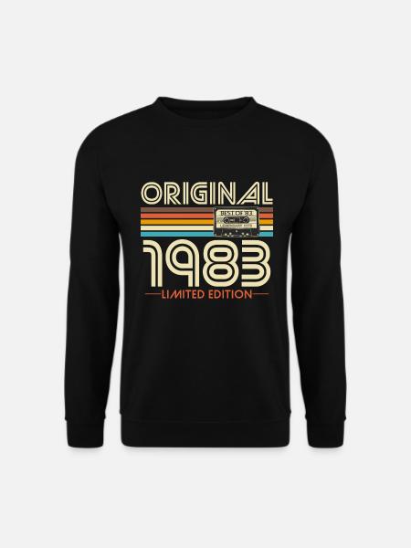 Original 1983 Jahrgang Vintage Geburtstag Retro - Unisex Pullover - Schwarz