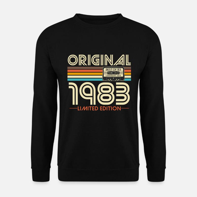 Original 1983 Jahrgang Vintage Geburtstag Retro - Unisex Pullover - Schwarz