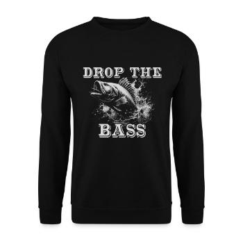 Drop The Bass Dynamic Angler Motif - Unisex Sweatshirt - black - Front - Alina (178cm) & Michal (187cm)