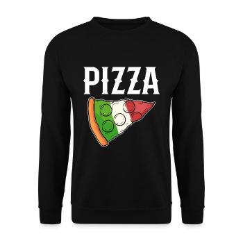 Pizza Italie - Sweat-shirt Unisexe - noir - Devant - Alina (178cm) & Michal (187cm)