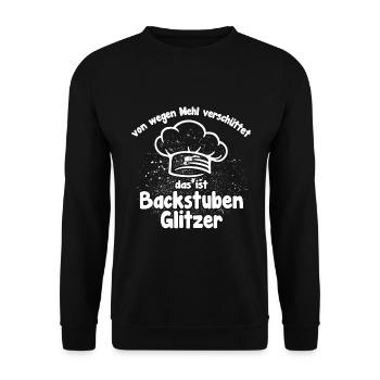 Bakeries glitter funny baker's saying - Unisex Sweatshirt - black - Front - Alina (178cm) & Michal (187cm)