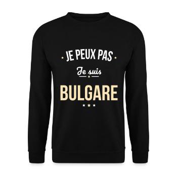 Je peux pas je suis Bulgare - Sweat-shirt Unisexe - noir - Devant - Alina (178cm) & Michal (187cm)
