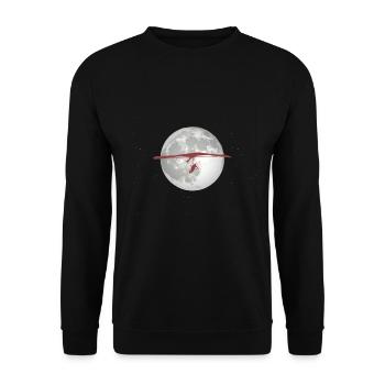 Hanggleiter Drachenflieger Deltasegler - Unisex Pullover - Schwarz - Vorne - Alina (178cm) & Michal (187cm)