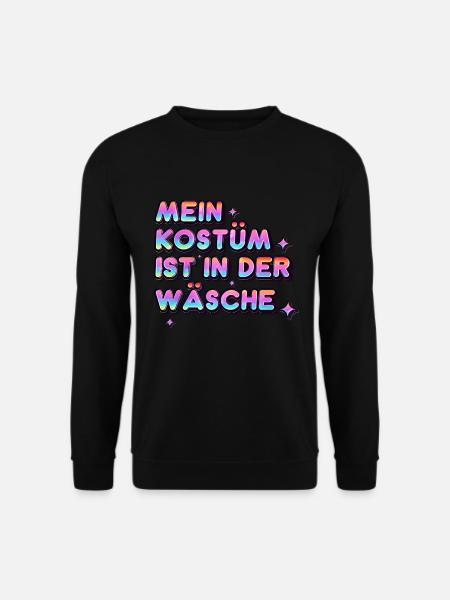 Mein Kostüm ist in der Wäsche Halloween - Unisex Pullover - Schwarz