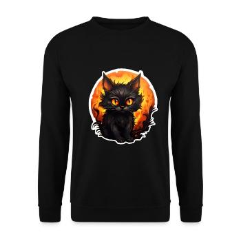Gueule de bois d’Halloween - Sweat-shirt Unisexe - noir - Devant - Alina (178cm) & Michal (187cm)