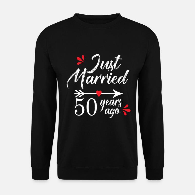 Hochzeitstag 50 Jahre Seit 50 Jahren verheiratet - Unisex Pullover - Schwarz