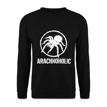 Arachnoholic big hairy tarantula silhouette - Unisex Sweatshirt - black - Front - Alina (178cm) & Michal (187cm)