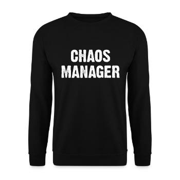 Chaos Manager - Unisex Pullover - Schwarz - Vorne - Alina (178cm) & Michal (187cm)